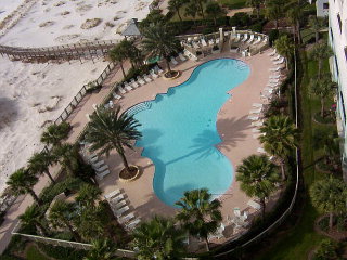 An outdoor pool at The Beach Club